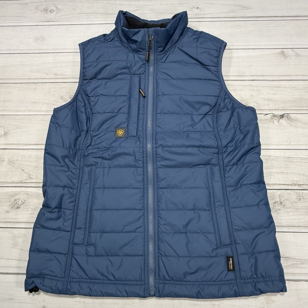 Ariat Rebar Vest Womens Medium Blue Cordura Ripstop Insulated 10062723